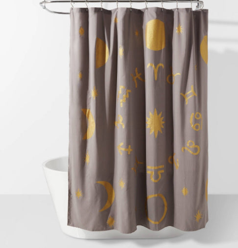 72” x 72” Celestial Metallic Shower Curtain - Room Essentials™