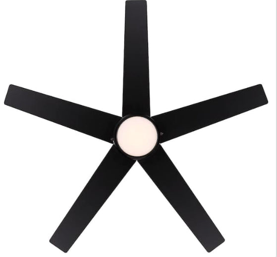 Hampton Bay
Mena 44 in. LED Indoor/Outdoor Matte Black Ceiling Fan with Light Kit and Reversible Blades Included