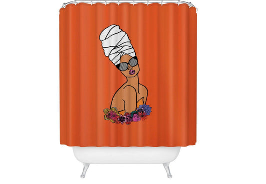 69” x72” Headwrap Glasses Shower Curtain Art by Dorcas Creates - Society6