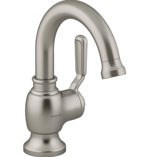 Sterling 27374-4N Ludington 0.5 GPM Single Hole Bathroom Faucet with Pop-up Drain Assembly